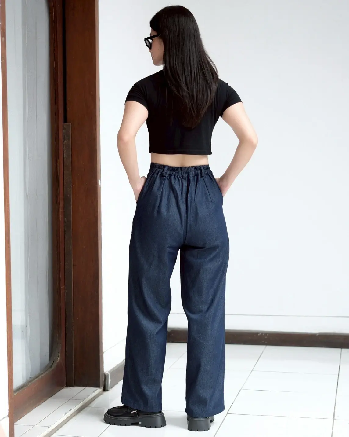 Dasa Denim Pants Dark Blue - Image 4