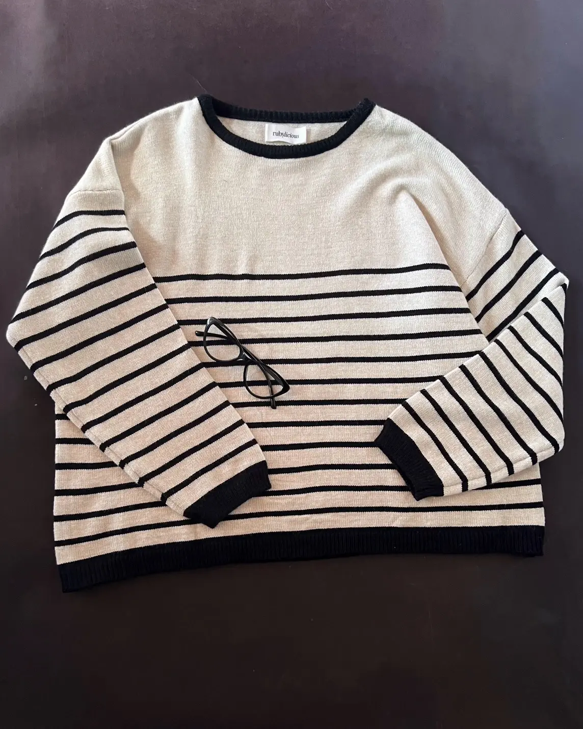 Emery Stripe Longsleeve Kode 210L Beige-Black - Image 2