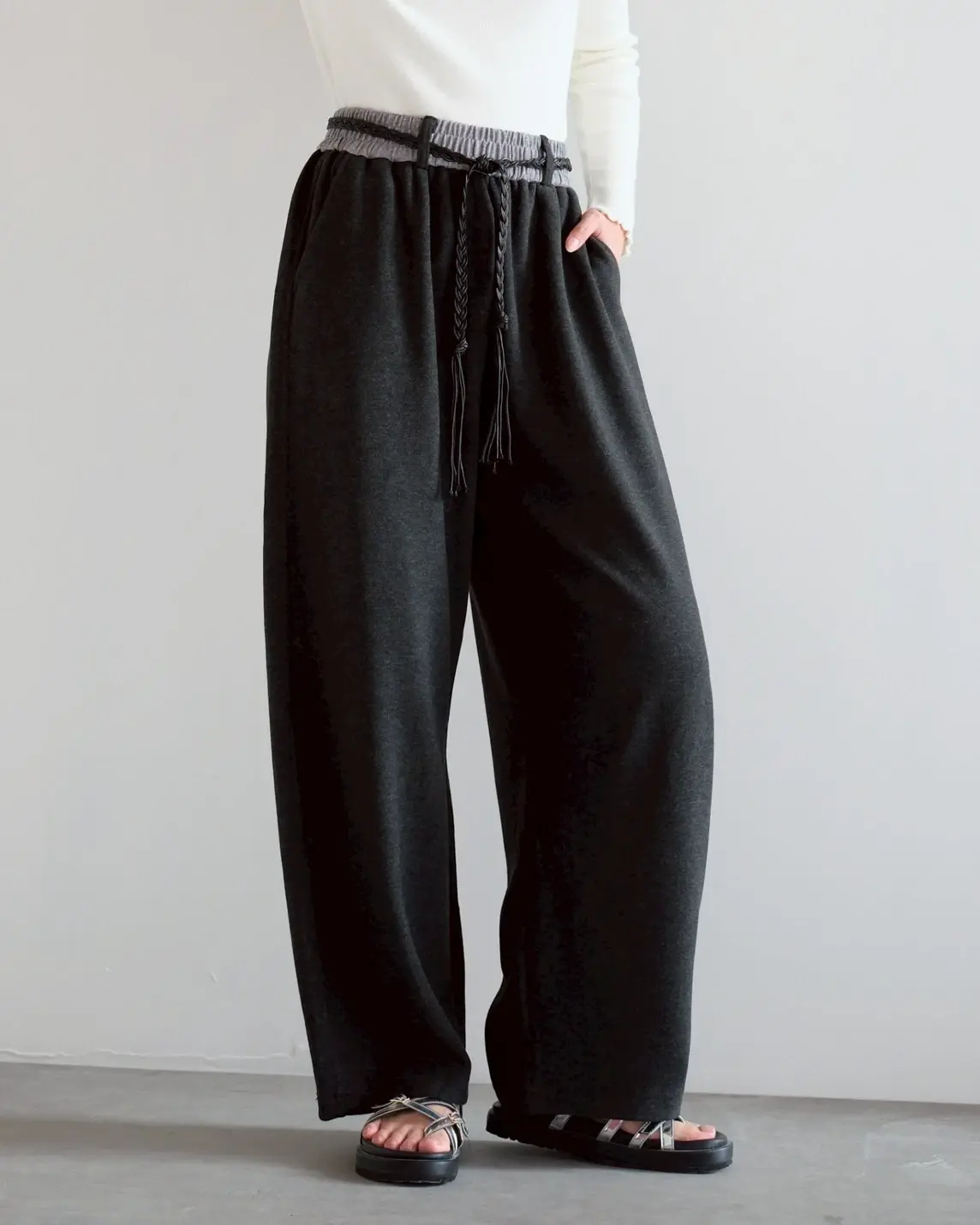 Ganora Pants Kode 253K Dark Grey - Grey