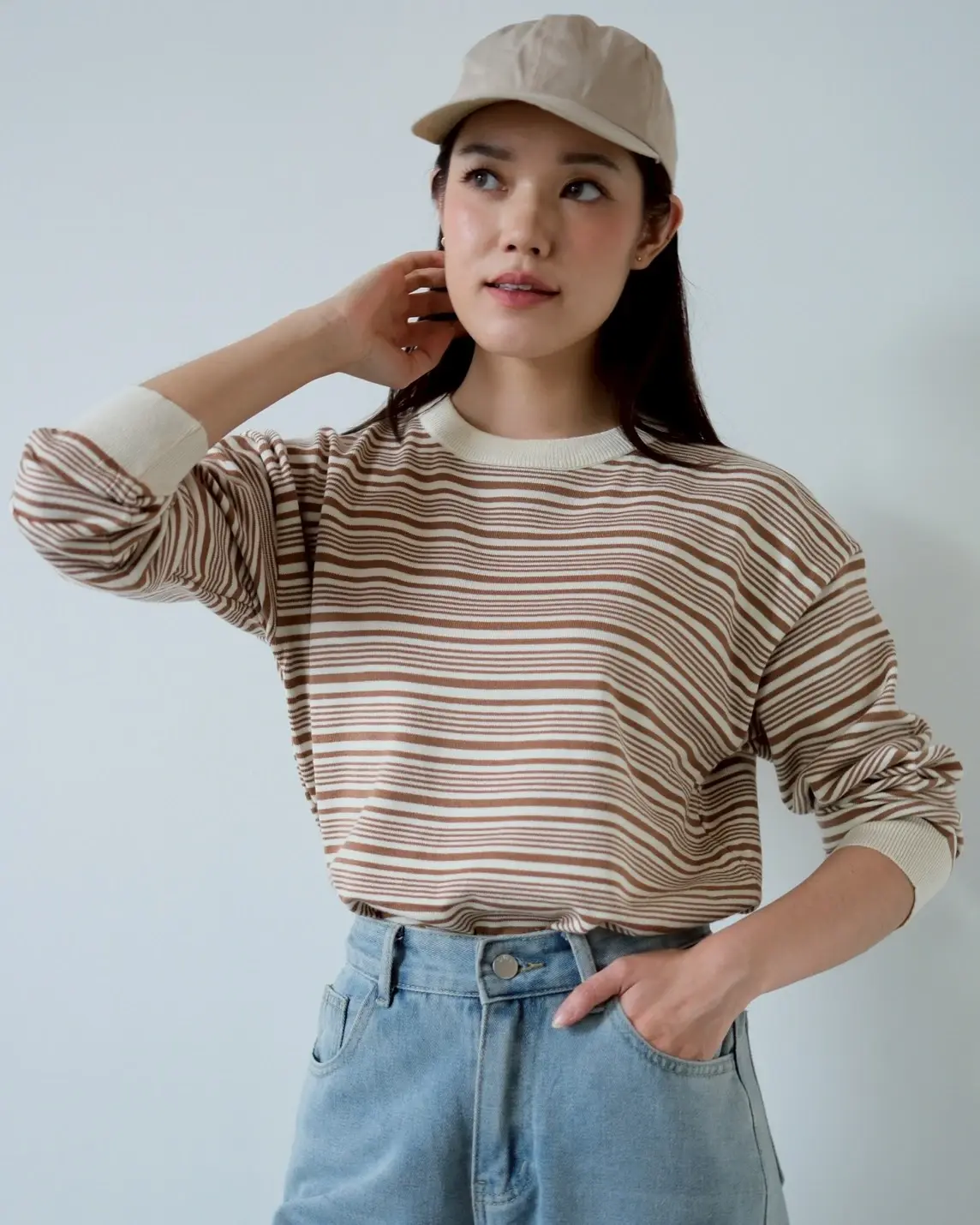 Alternative view of Inola Stripe Longsleeve Kode 212L bw-brown