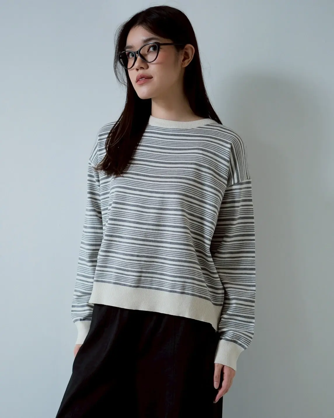 Alternative view of Inola Stripe Longsleeve Kode 212L bw-grey