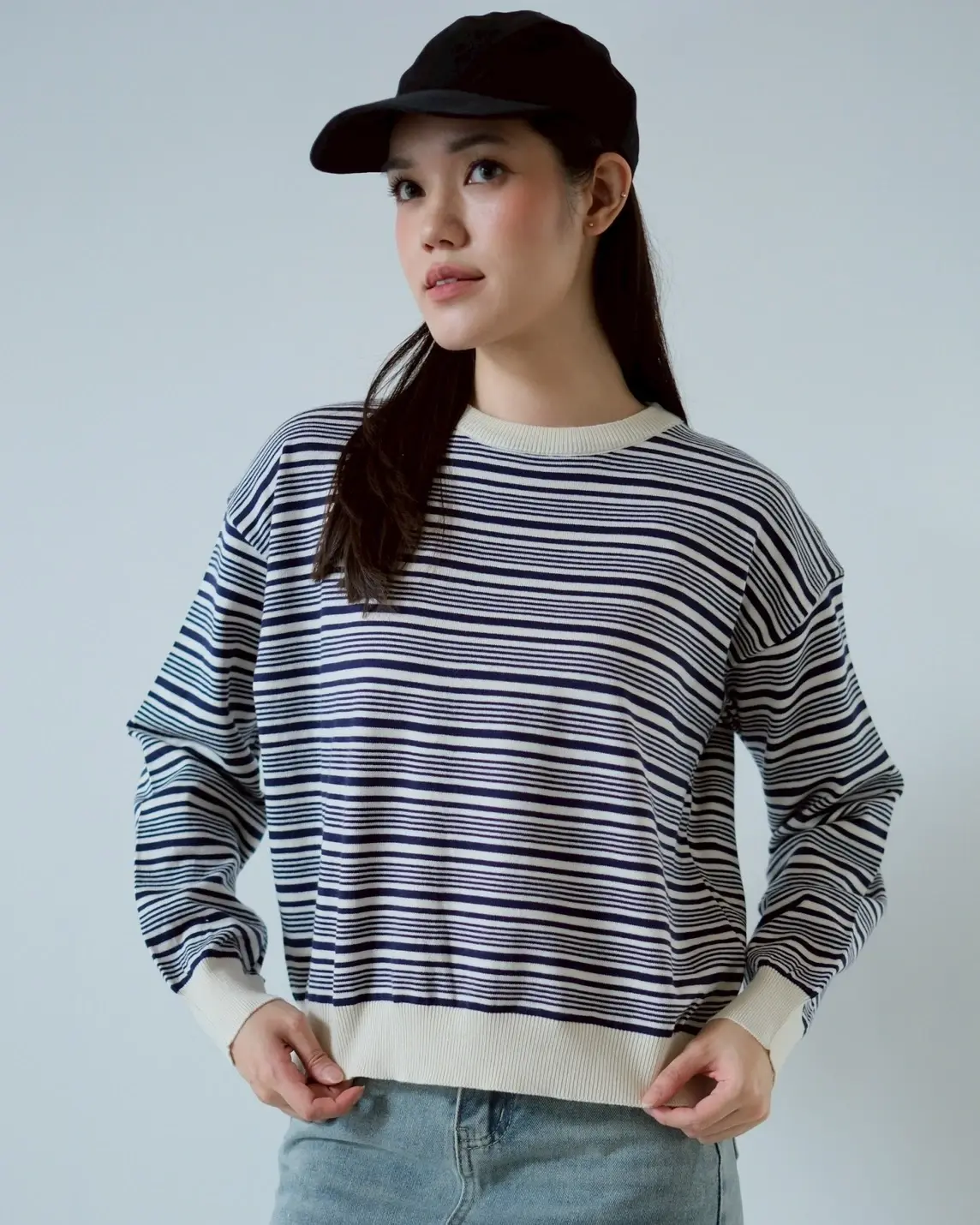 Inola Stripe Longsleeve Kode 212L bw-navy