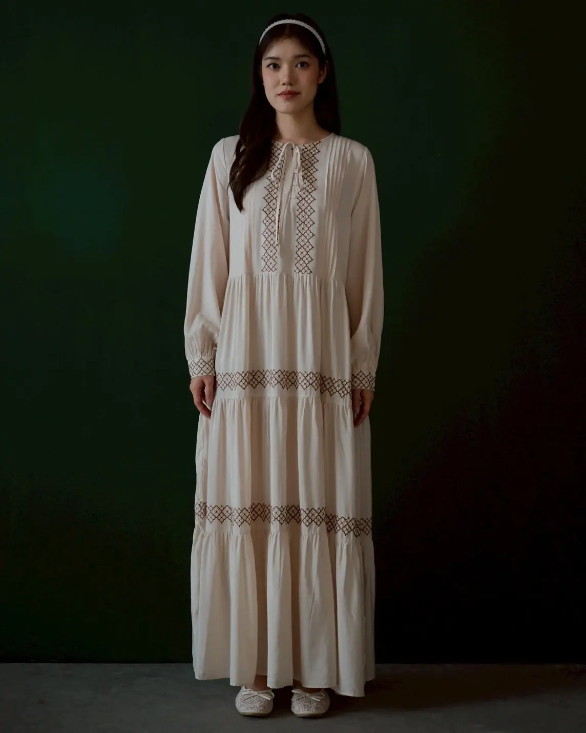 Janesa Maxi Dress Kode 60115 Cream - Image 2