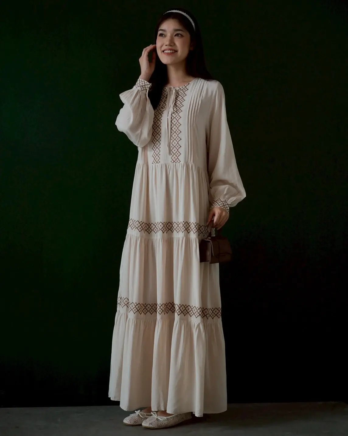 Janesa Maxi Dress Kode 60115 Cream