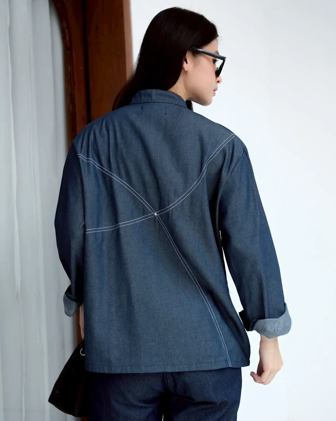 Miwa Denim Shirt Dark Blue - Image 2