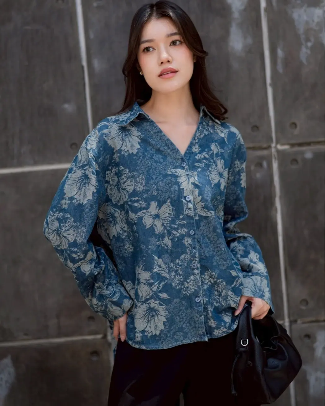Jema Denim Shirt Kode 15L Dark Blue - Image 2