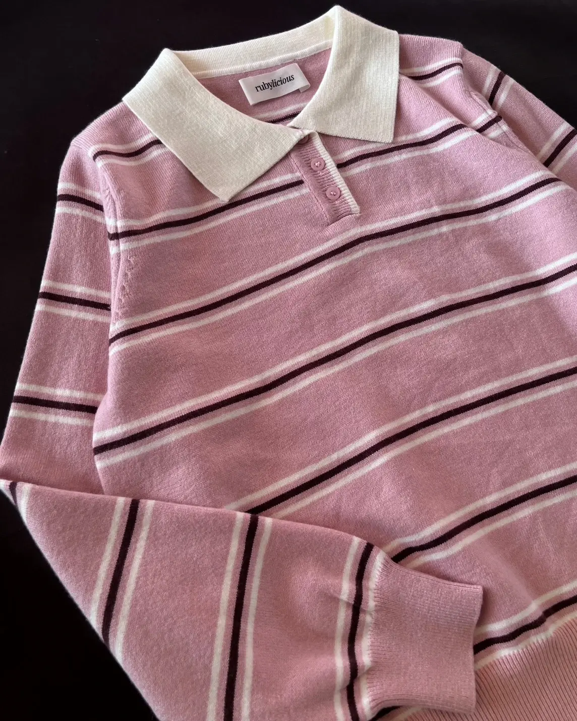 Velia Stripe Longsleeve Kode 297K Pink