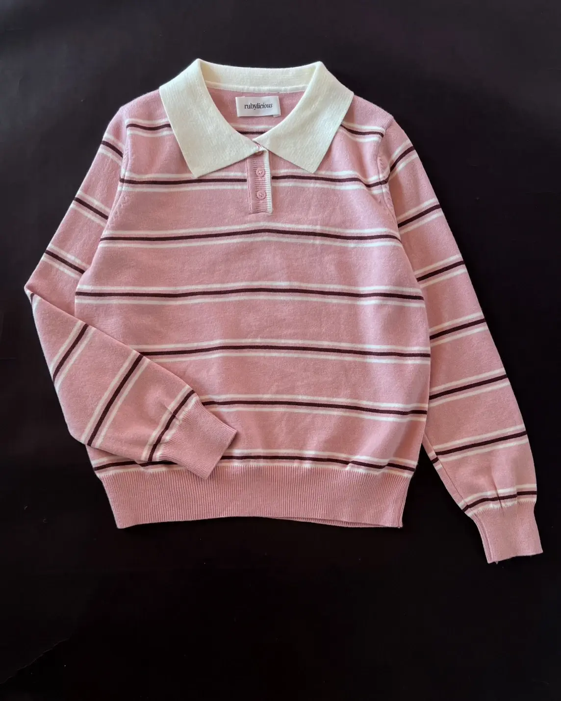 Velia Stripe Longsleeve Kode 297K Pink - Image 2