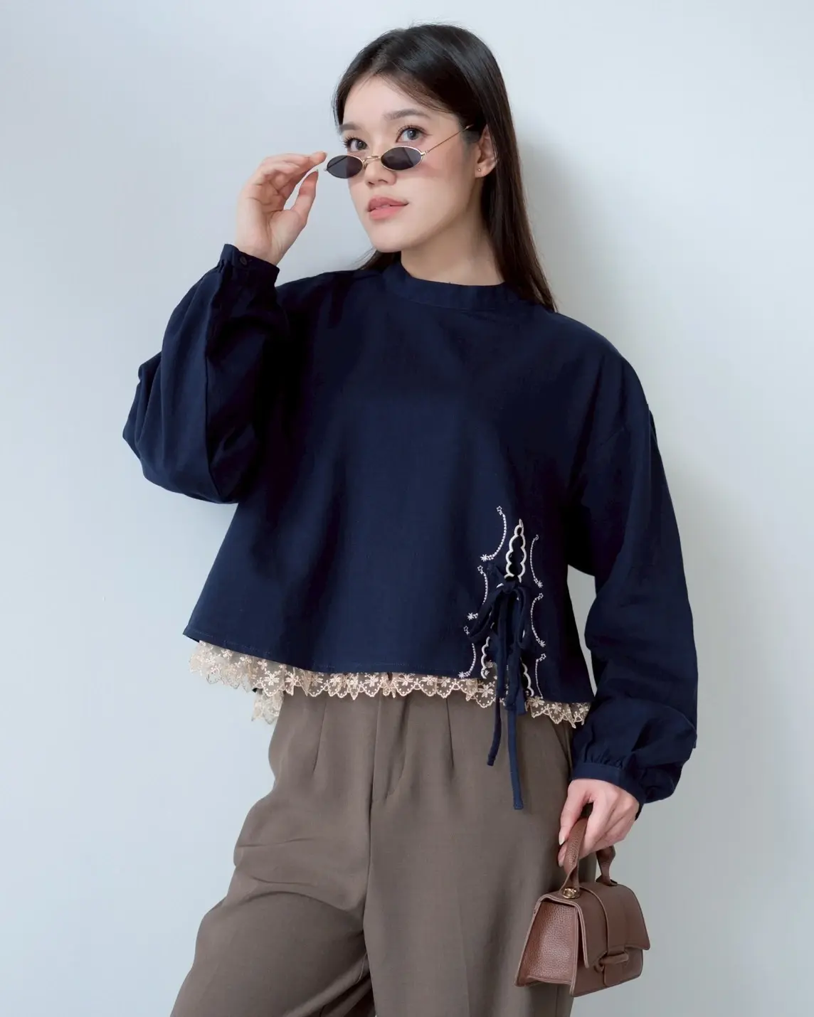 Ananthea Blouse Kode 1447 Navy