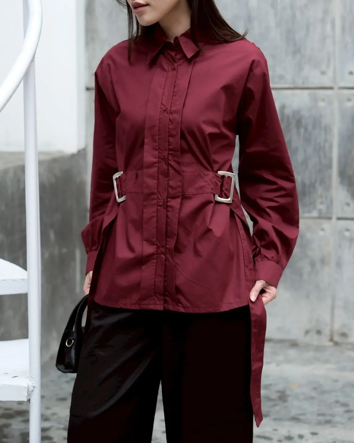 Alternative view of Deluna Shirt Maroon