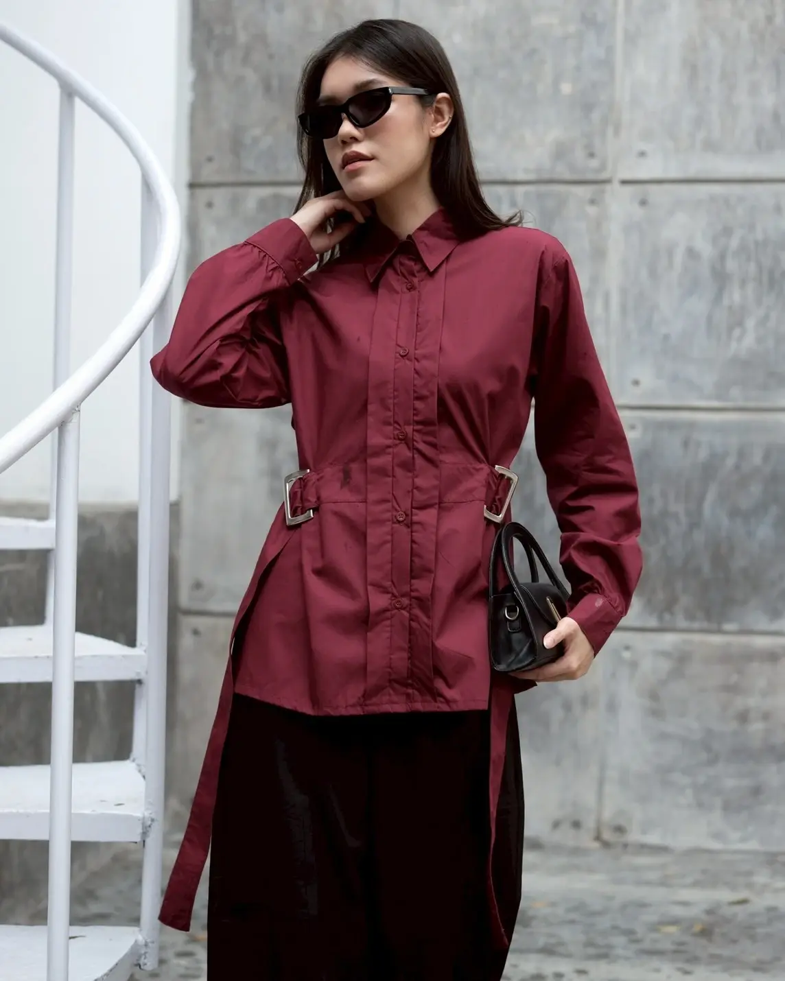 Deluna Shirt Maroon
