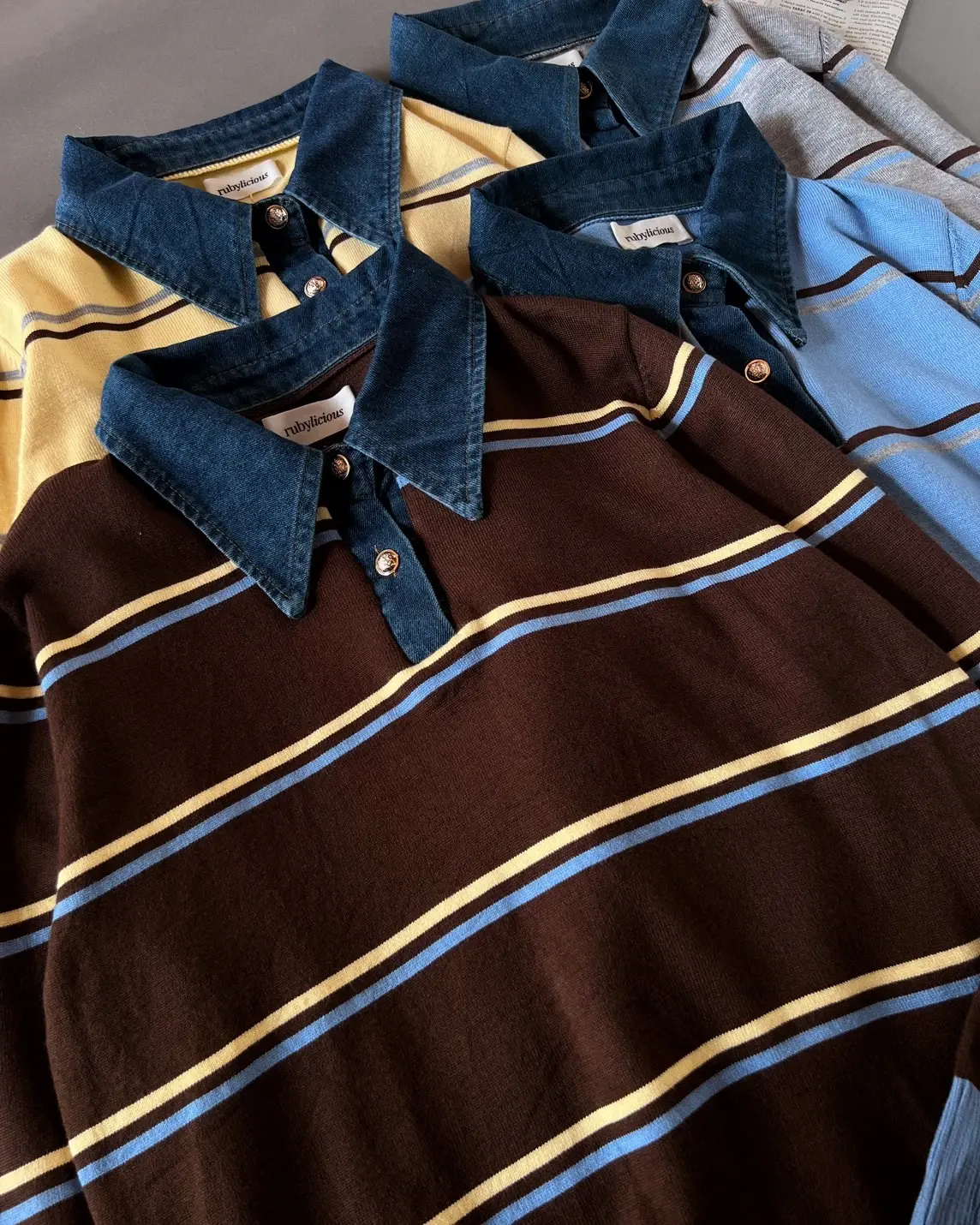 Hayle Stripe Longsleeve Brown - Image 3