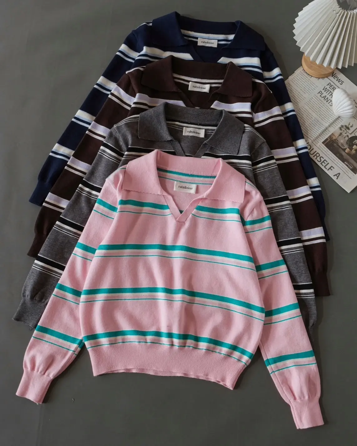 Alternative view of Jowela Stripe Longsleeve Kode 179K Pink