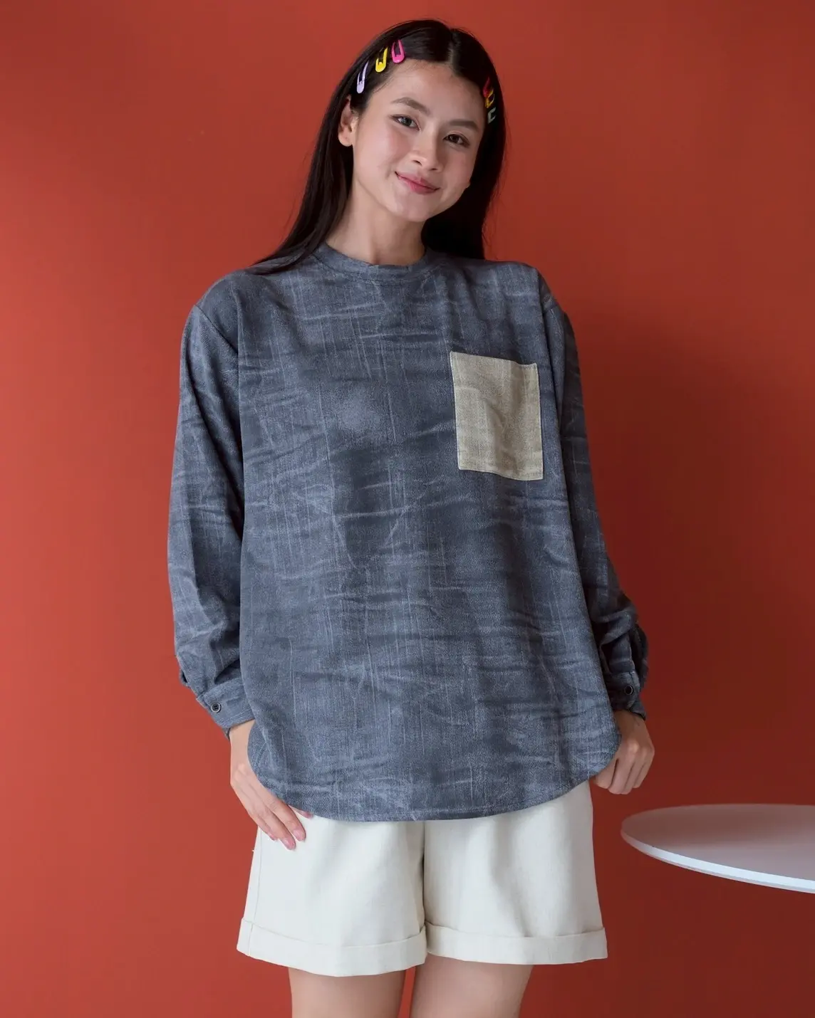 Kamora Longsleeve Kode 5372 Grey - Image 2