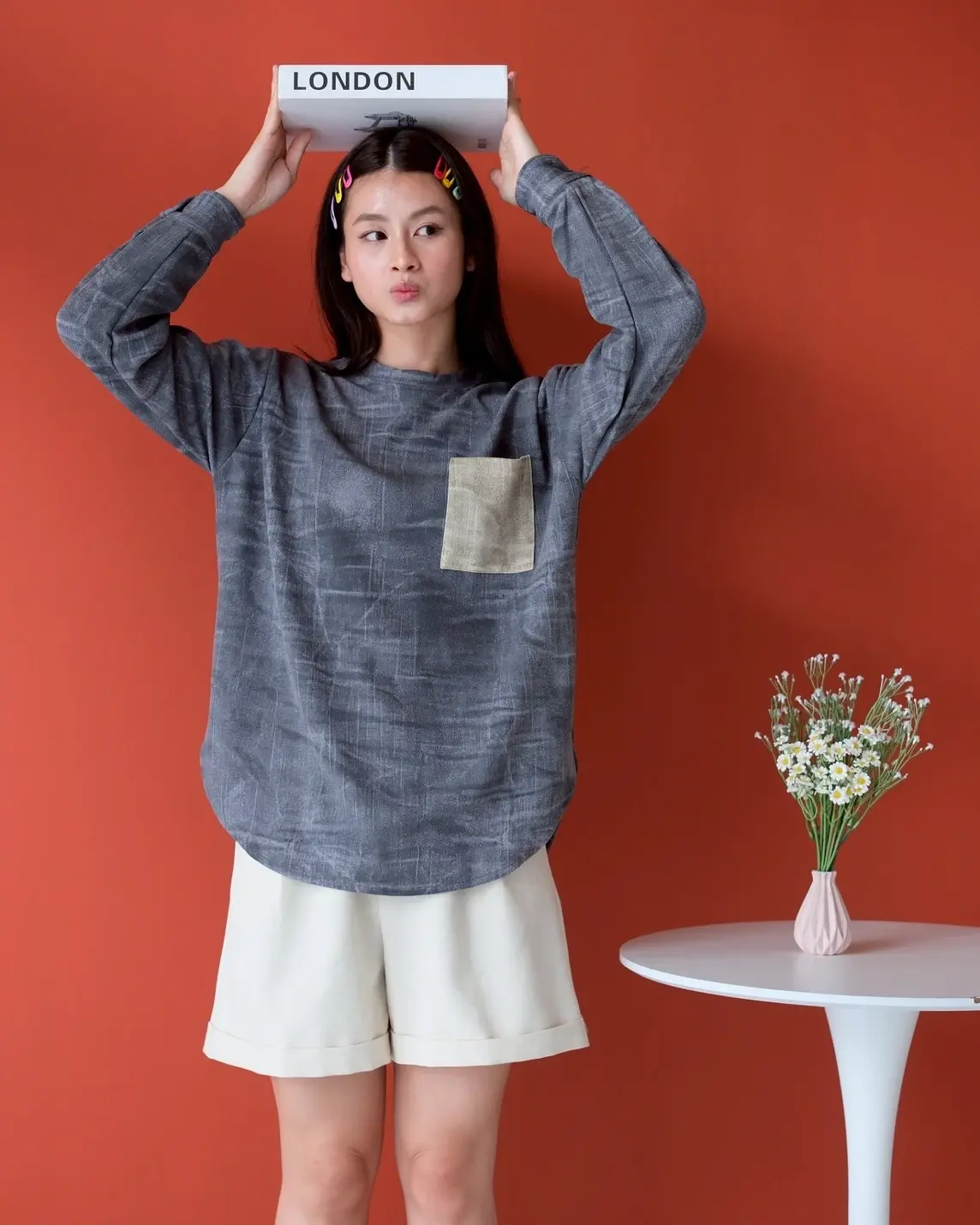 Kamora Longsleeve Kode 5372 Grey