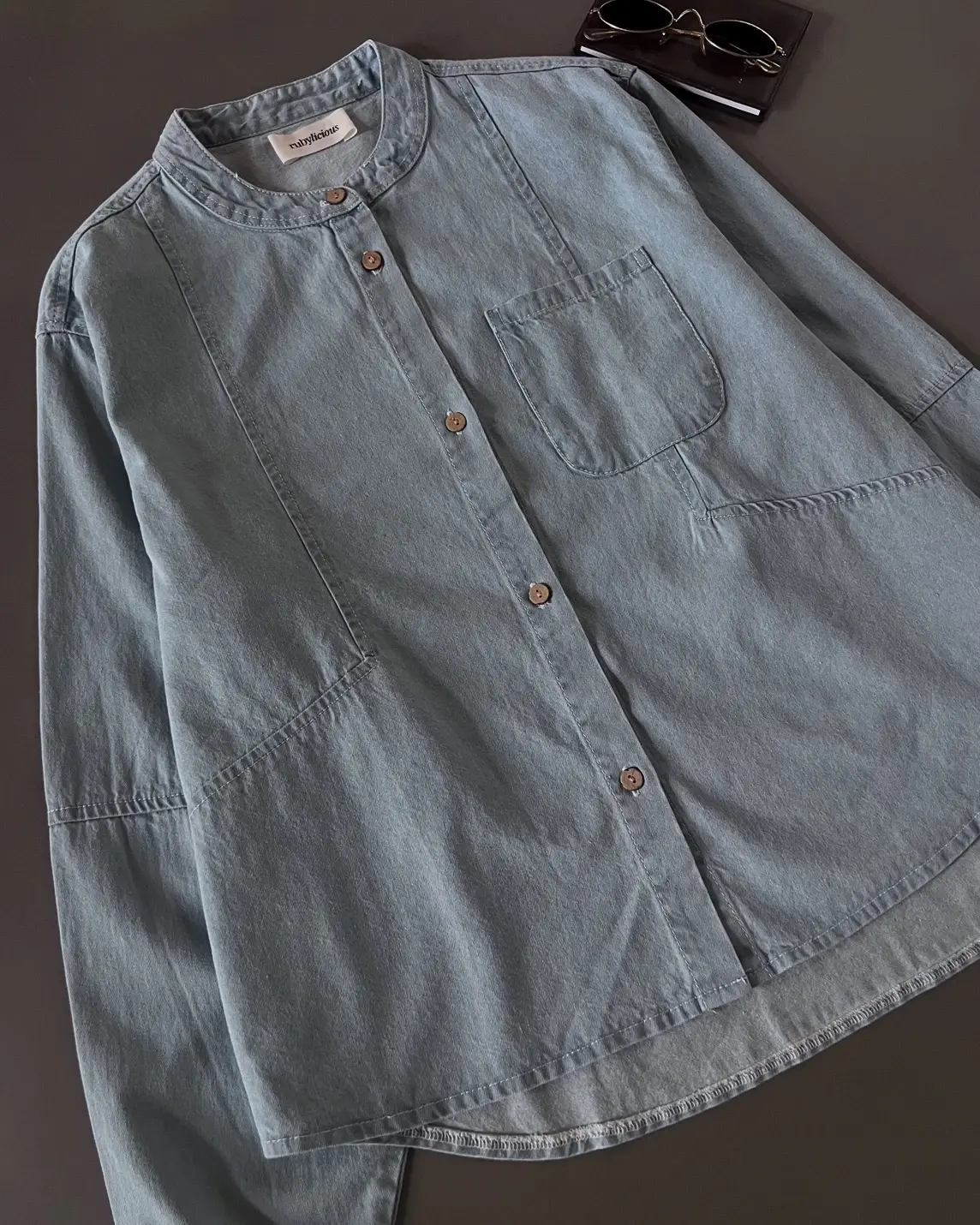 Alternative view of Teagan Denim Shirt Light Blue