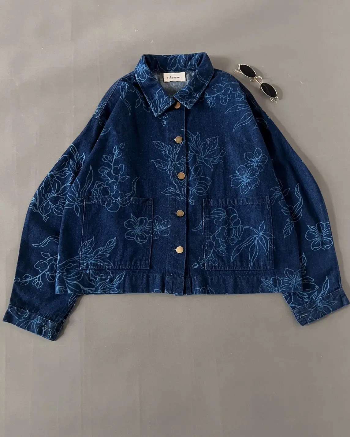 Eliane Denim Jacket Kode Ps1029R Dark Blue