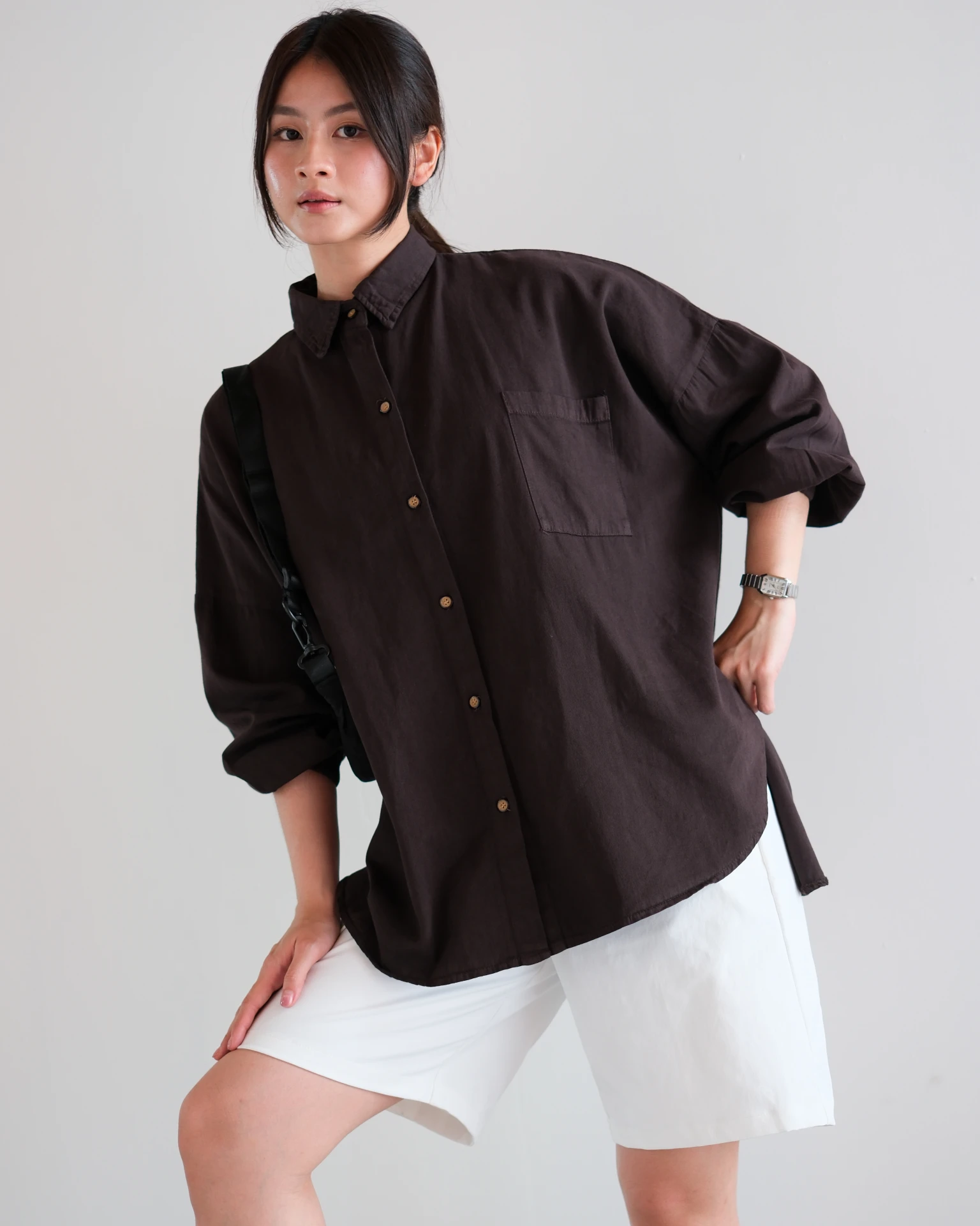 Jacira Denim Shirt Mahogany