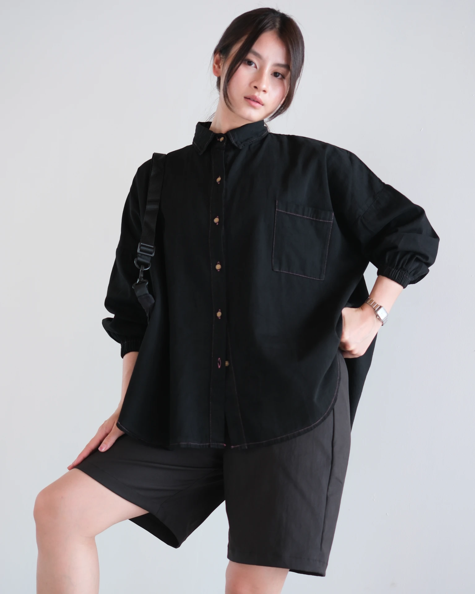 Alternative view of Jacira Denim Shirt Black