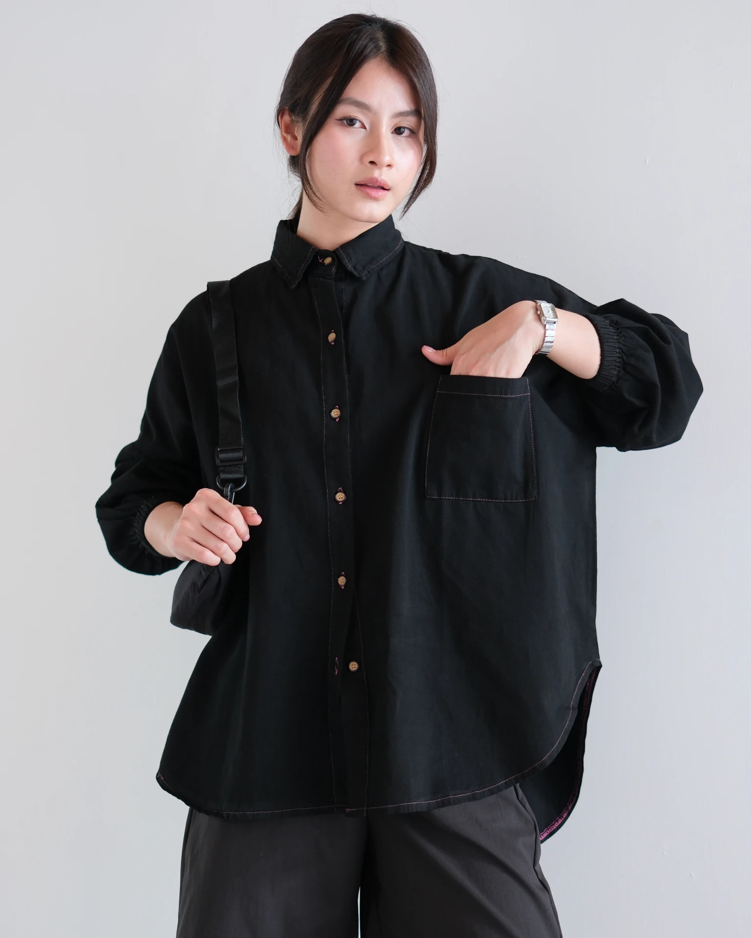 Jacira Denim Shirt Black