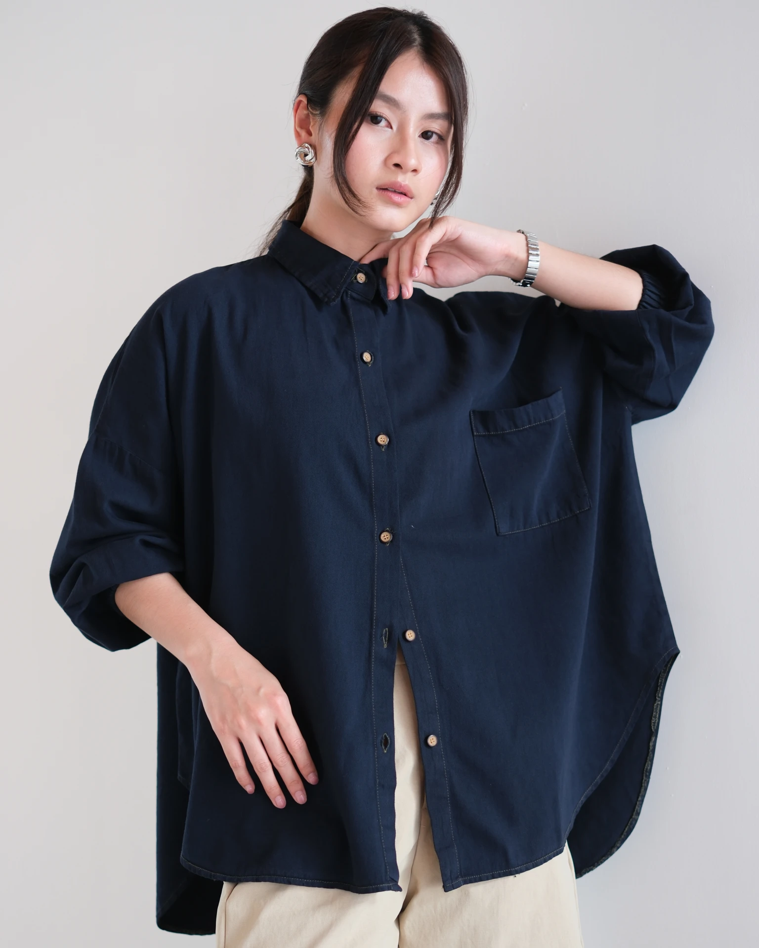 Jacira Denim Shirt Navy