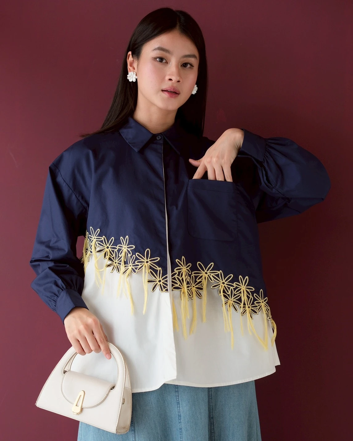 Kirara Shirt Kode 1487 Navy