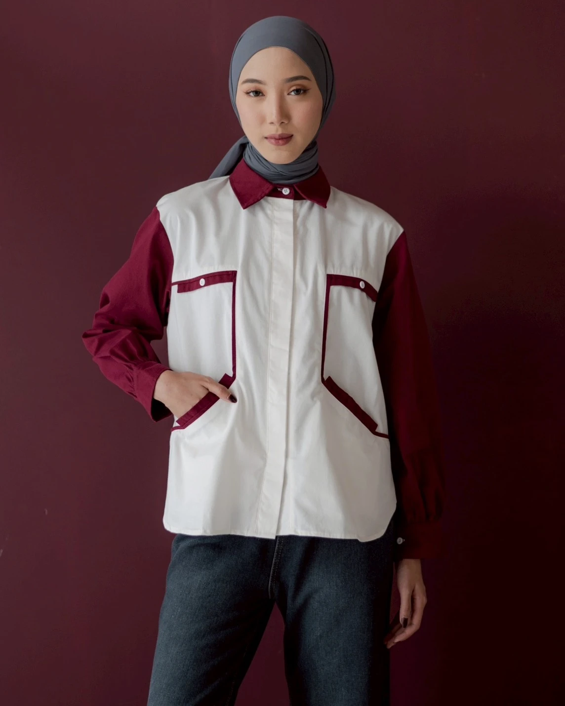 Marvie Shirt Maroon