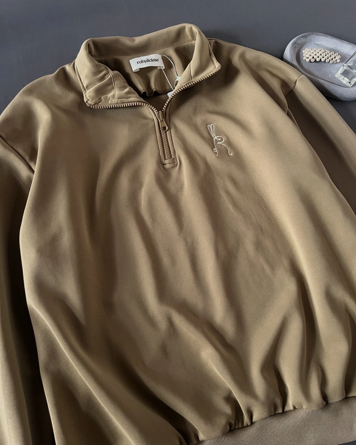 Alternative view of Mauri Zip Sweater Khaki