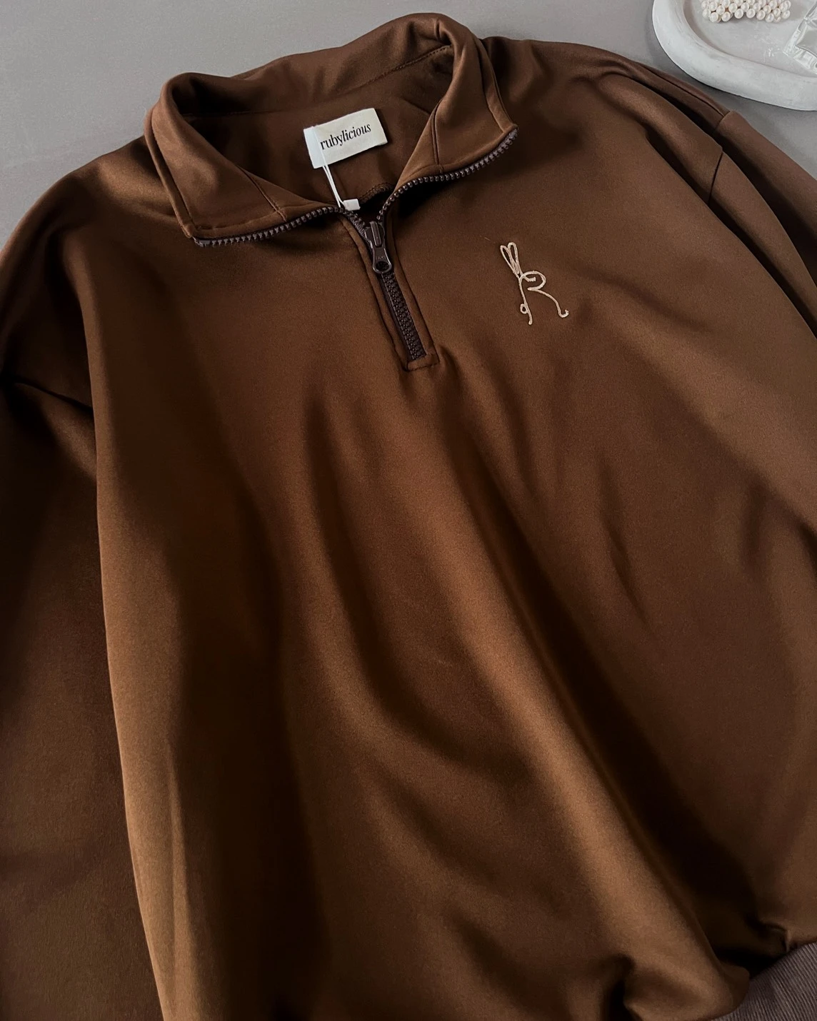 Alternative view of Mauri Zip Sweater Brown