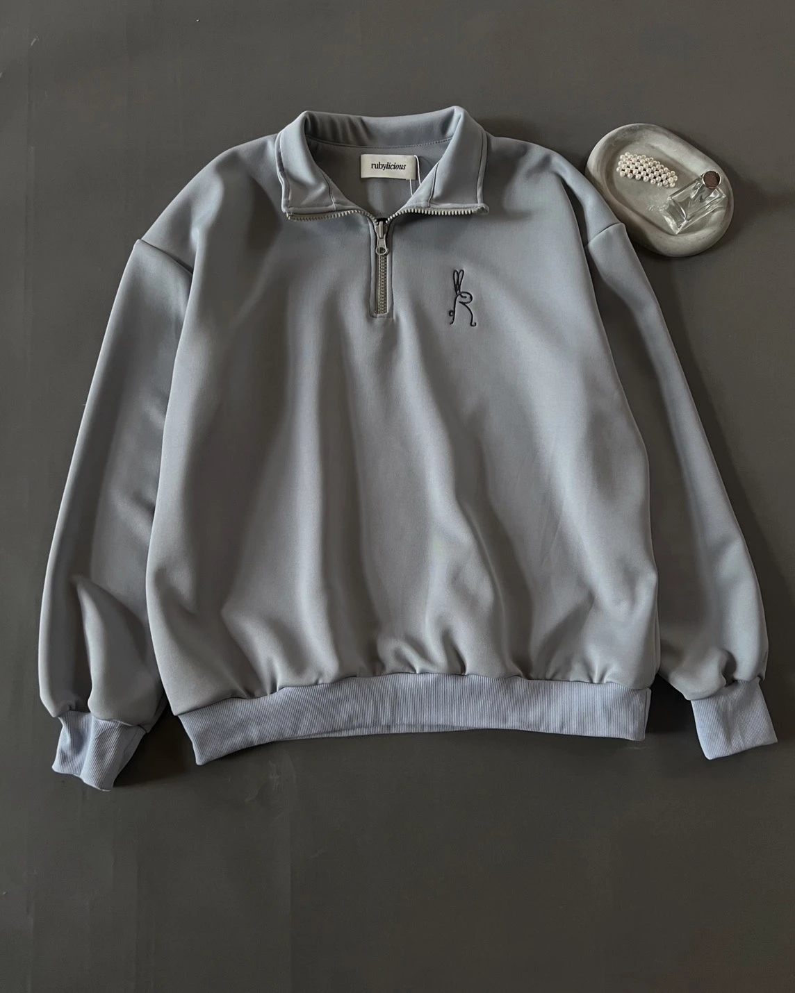 Mauri Zip Sweater Grey