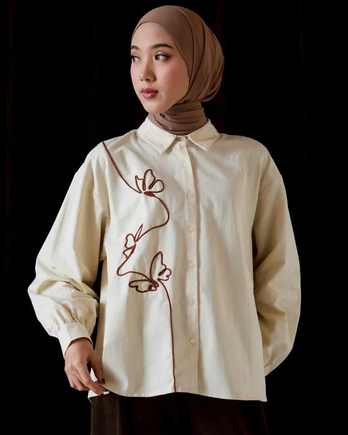 Papilon Shirt Kode 1489 Cream