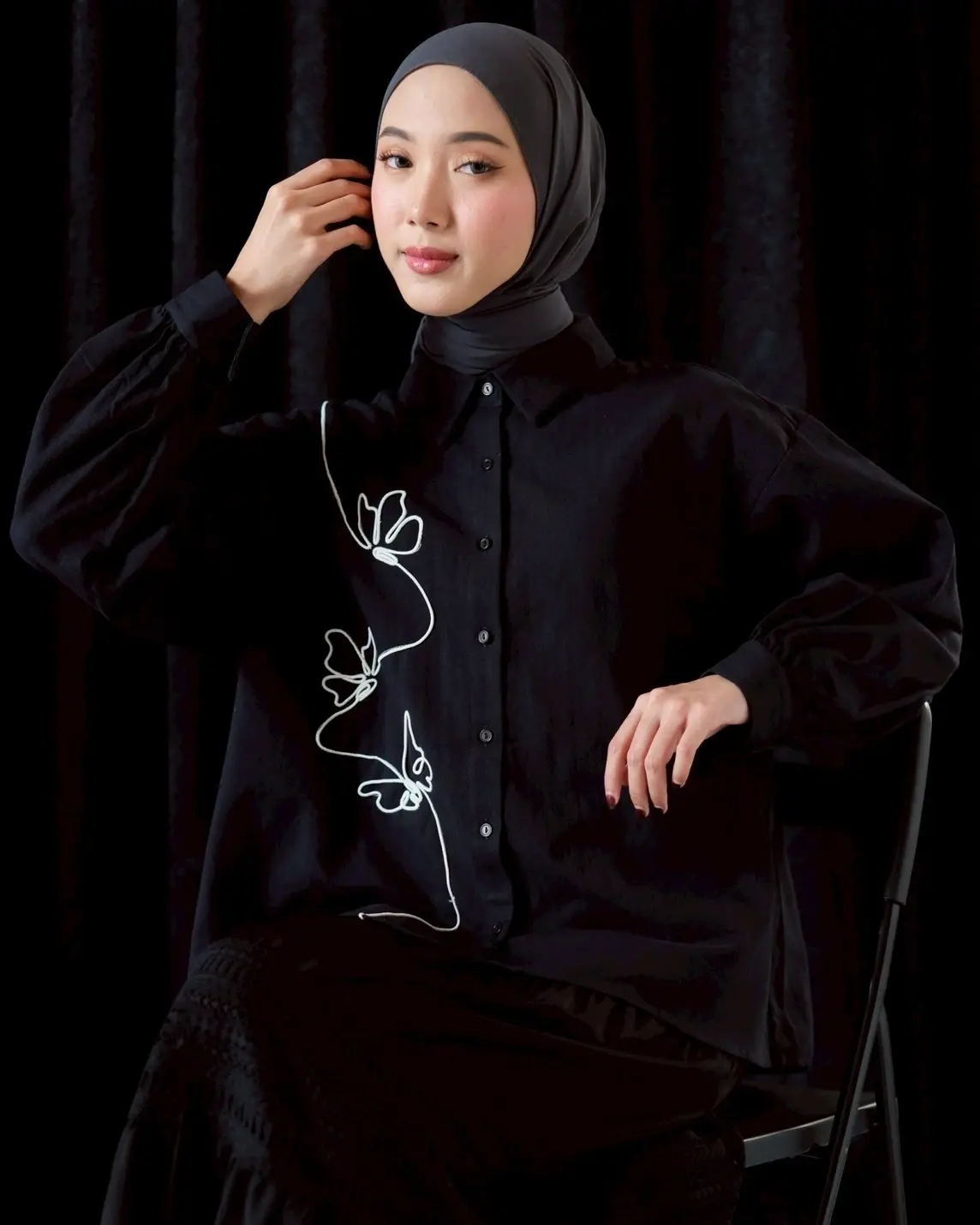 Papilon Shirt Kode 1489 Black