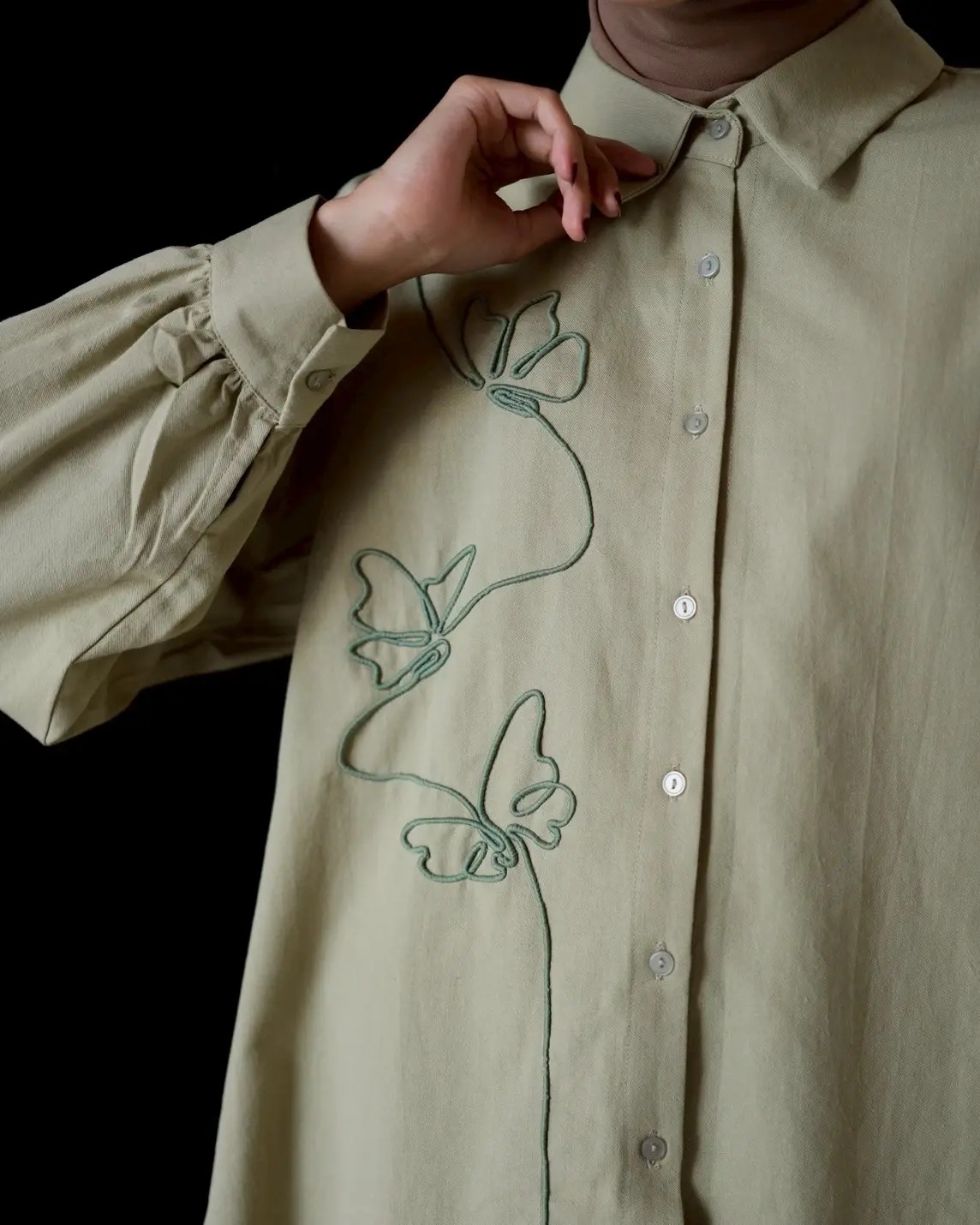Alternative view of Papilon Shirt Kode 1489 Sage