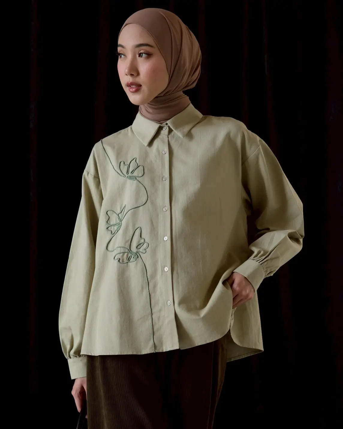 Papilon Shirt Kode 1489 Sage