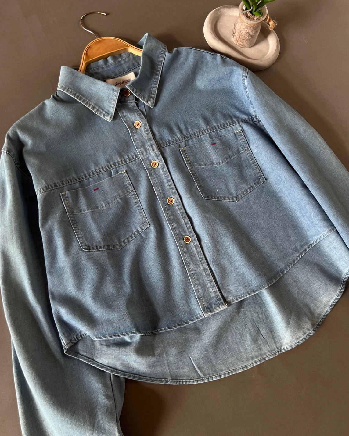 Quezia Denim Shirt Light Blue - Image 2