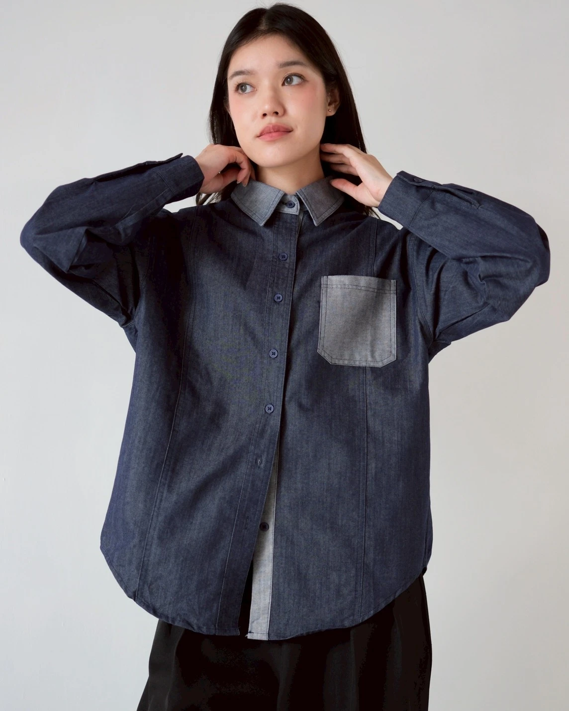 Qaytera Shirt Kode 43N Dark Blue - Image 2