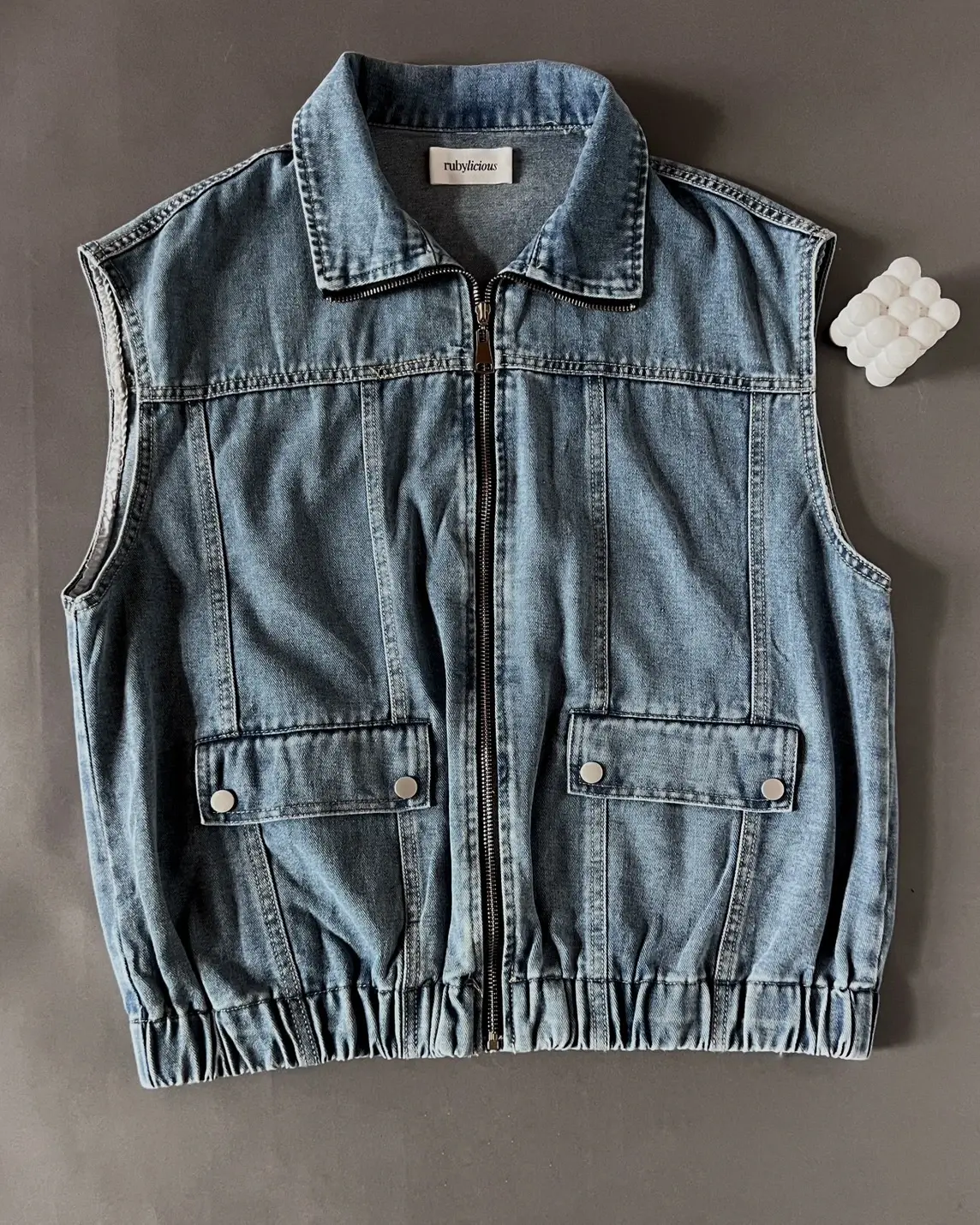 Rayela Denim Vest Kode 160M Light Blue