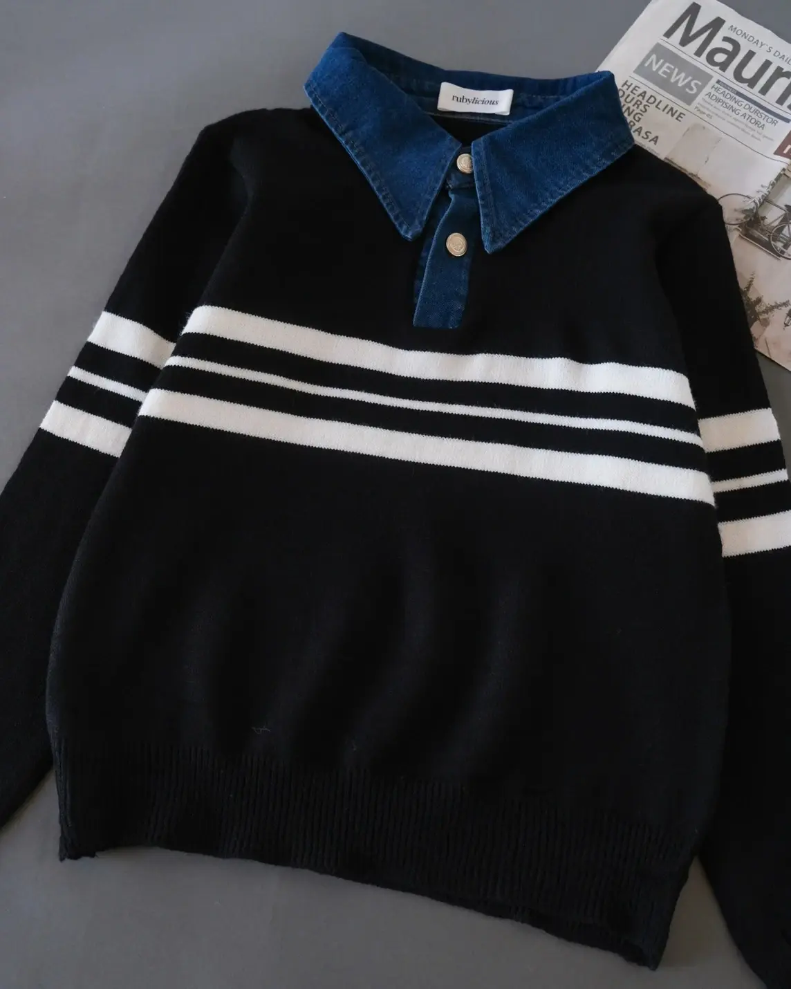 Raelyn Longsleeve Kode 395L Black - Image 2