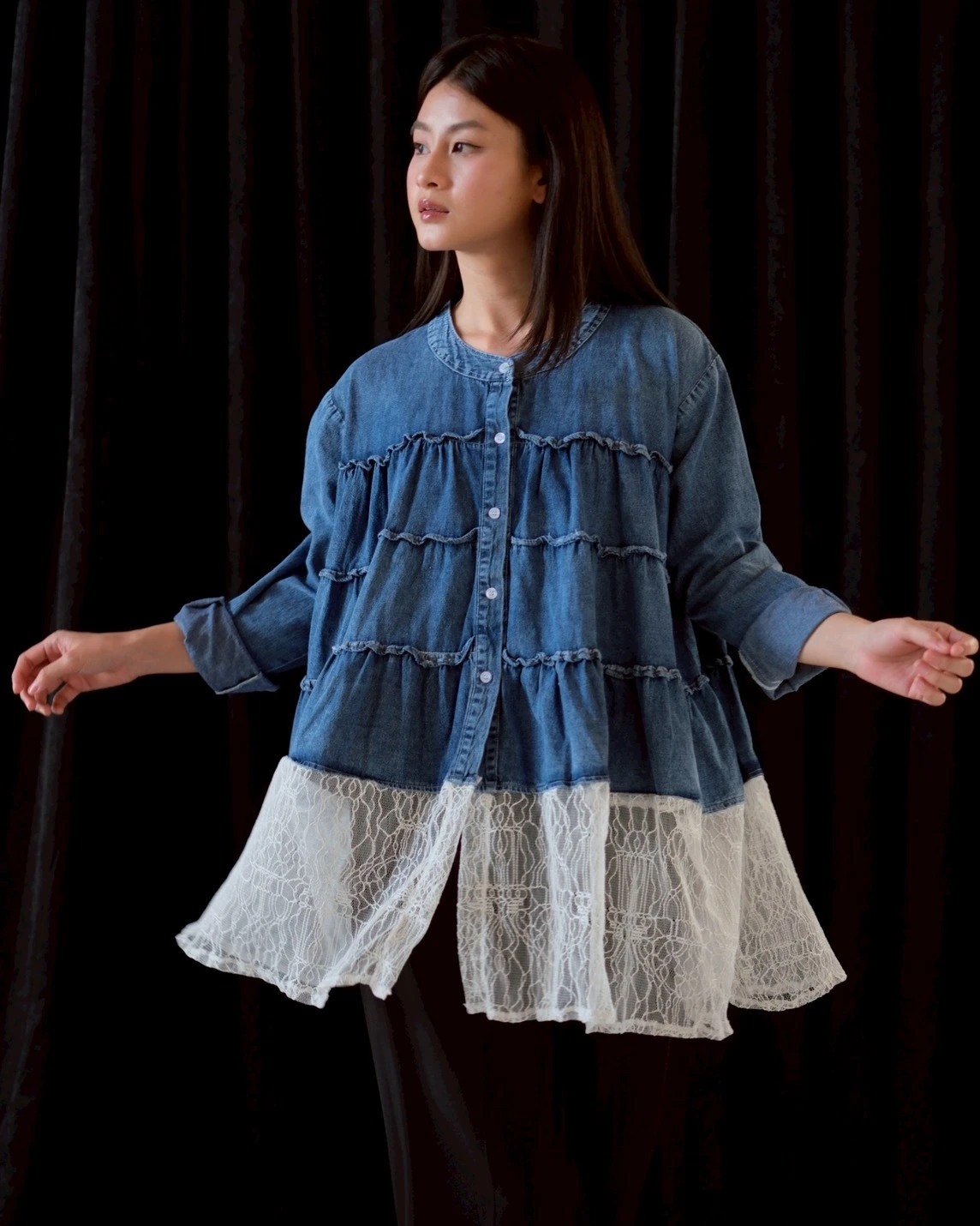 Ivayla Denim Shirt Acid-Bw
