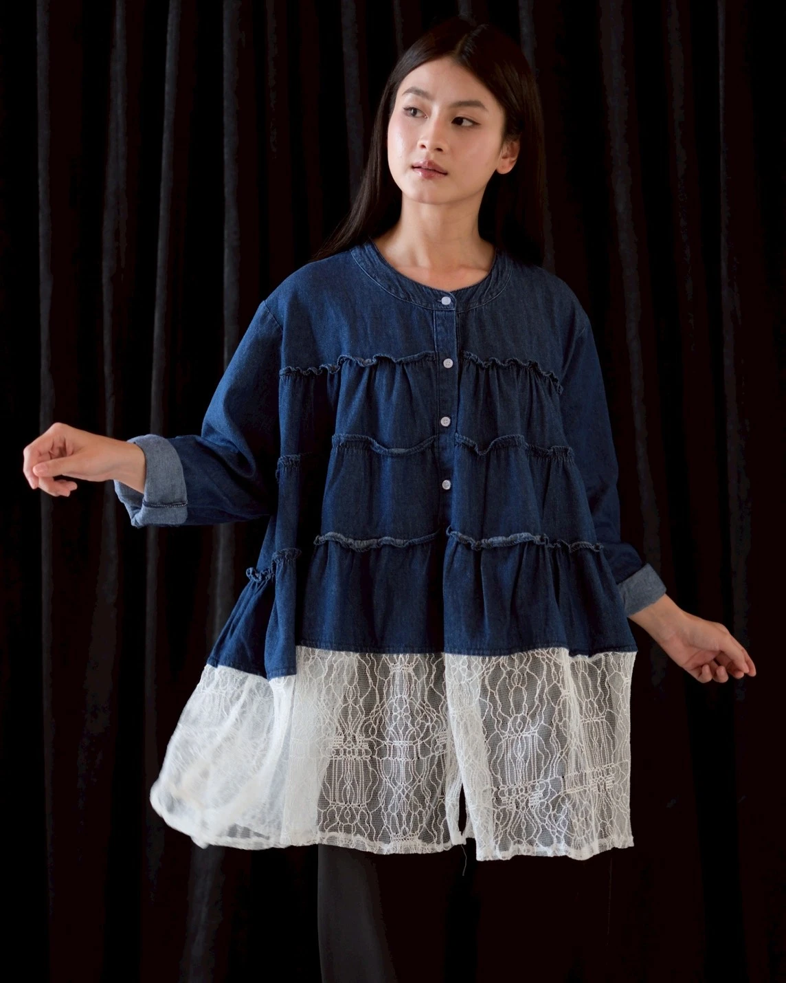 Ivayla Denim Shirt Dark Blue
