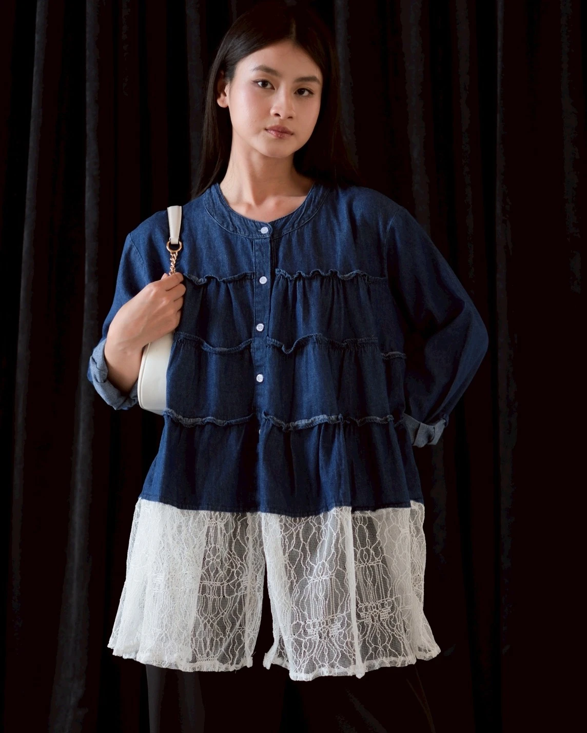 Alternative view of Ivayla Denim Shirt Dark Blue