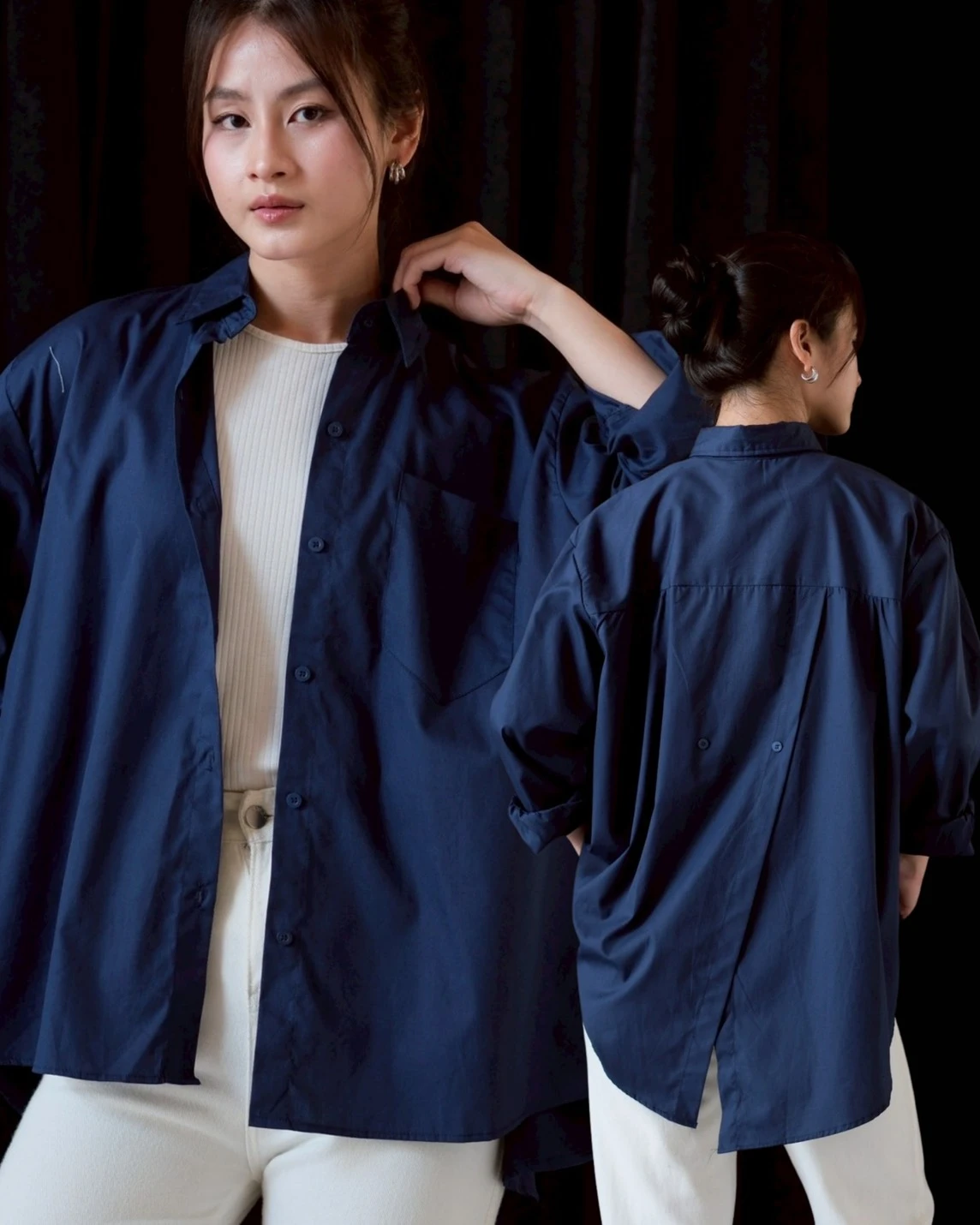 Namira Shirt Kode 70418 Navy