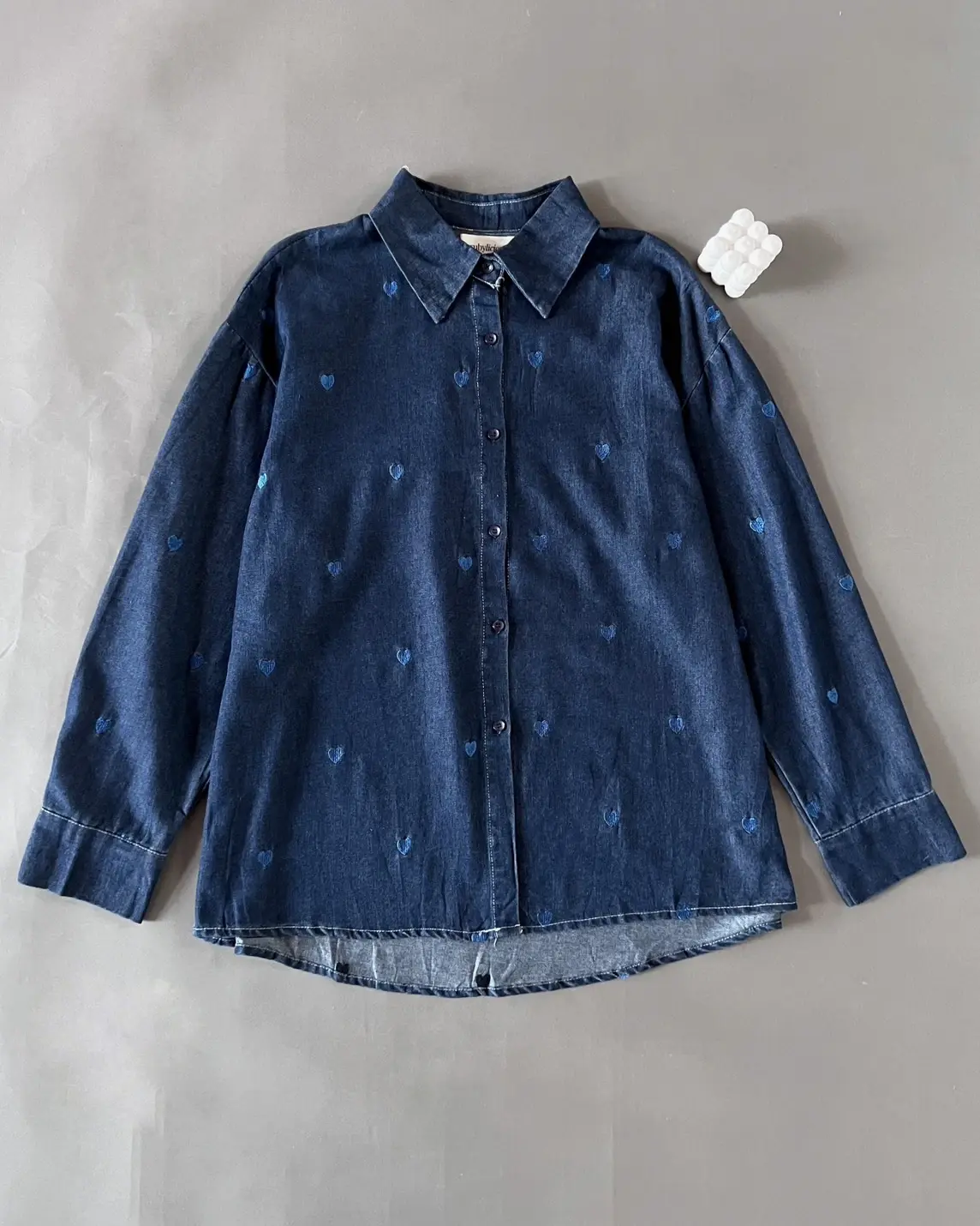 Trevira Denim Shirt Kode 187M Dark Blue - Image 3