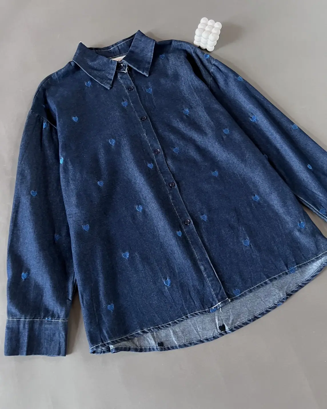 Trevira Denim Shirt Kode 187M Dark Blue - Image 2