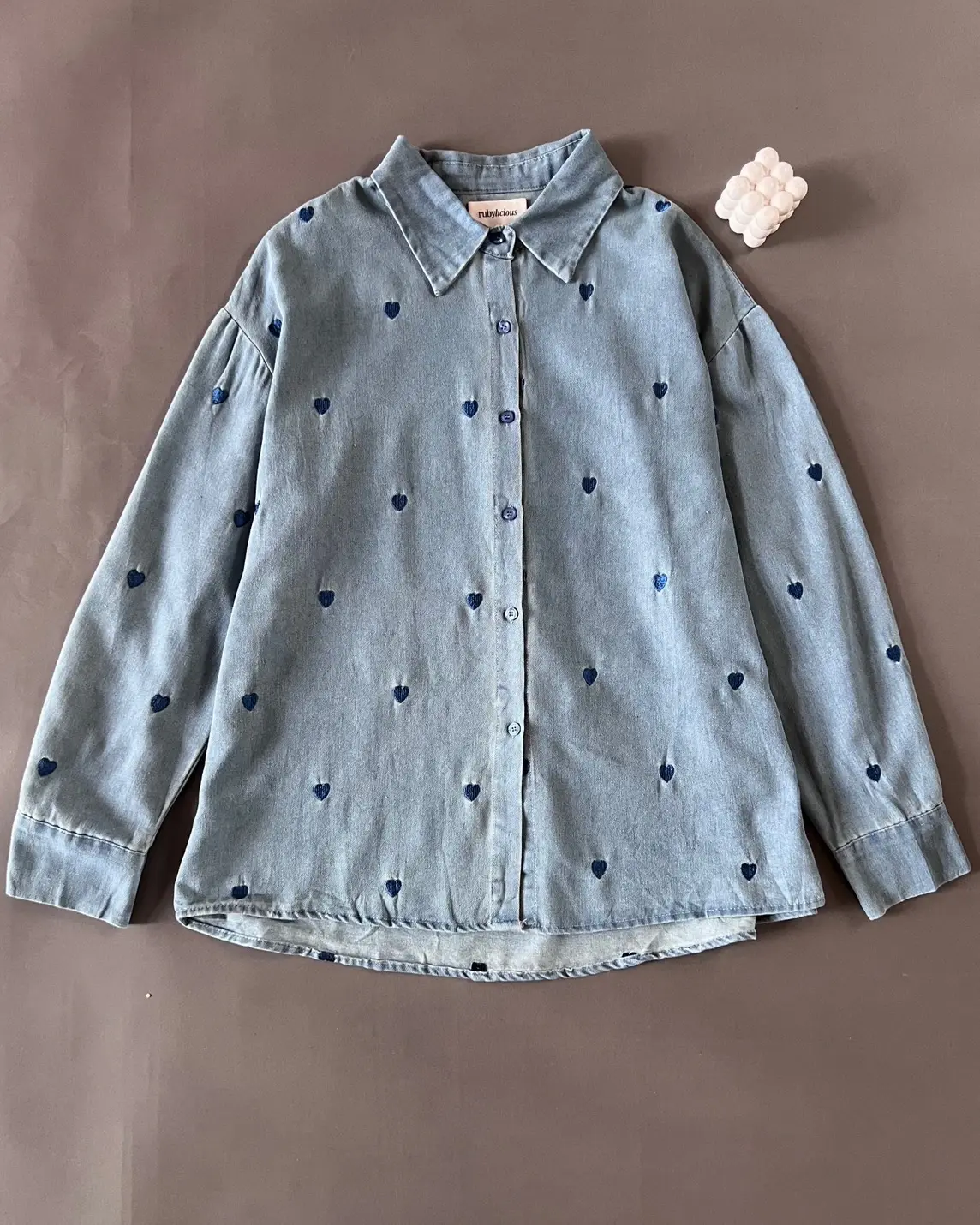 Trevira Denim Shirt Kode 187M Light Blue - Image 3