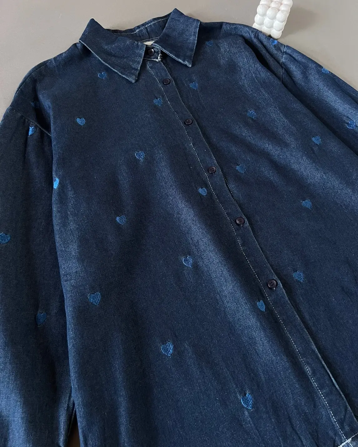 Trevira Denim Shirt Kode 187M Dark Blue