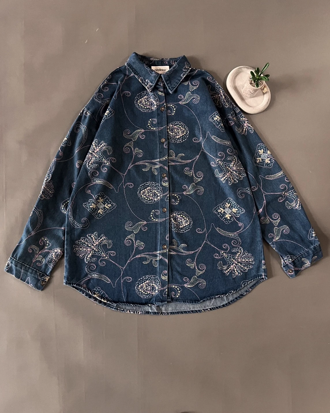 Alternative view of Yvaine Denim Shirt Dark Blue