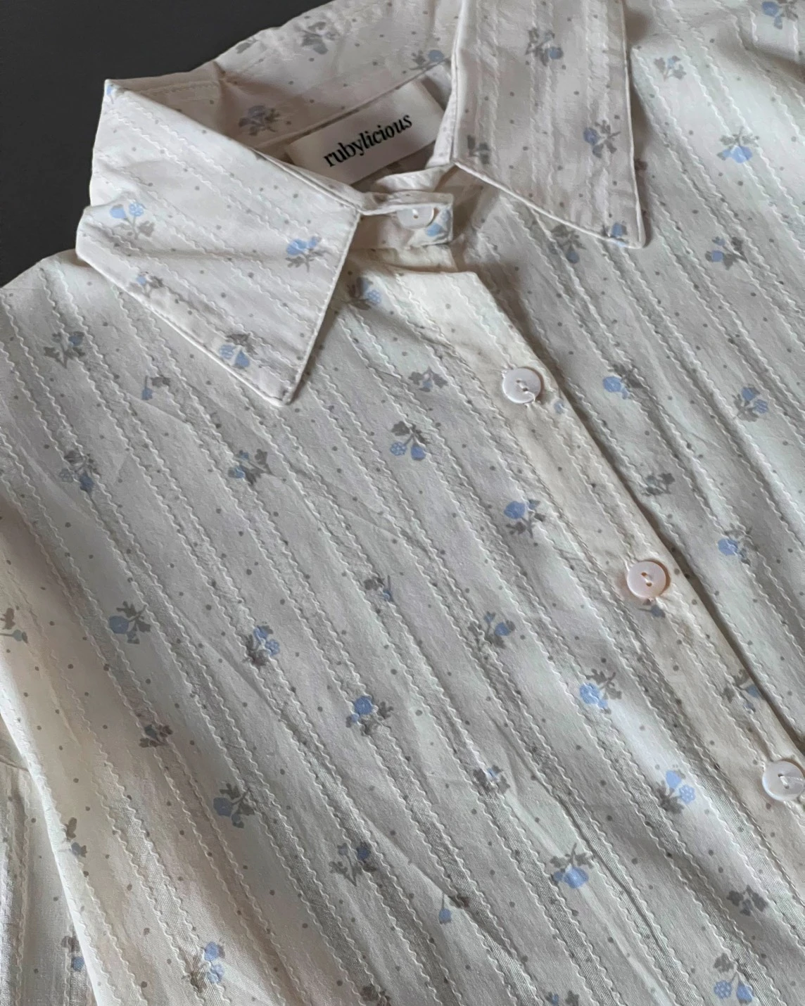Yvona Shirt Blue - Image 3
