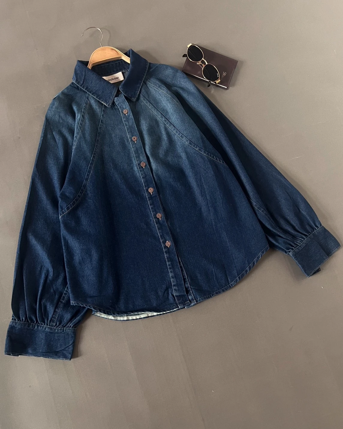 Alternative view of Bravie Denim Shirt Kode 199M Dark Blue