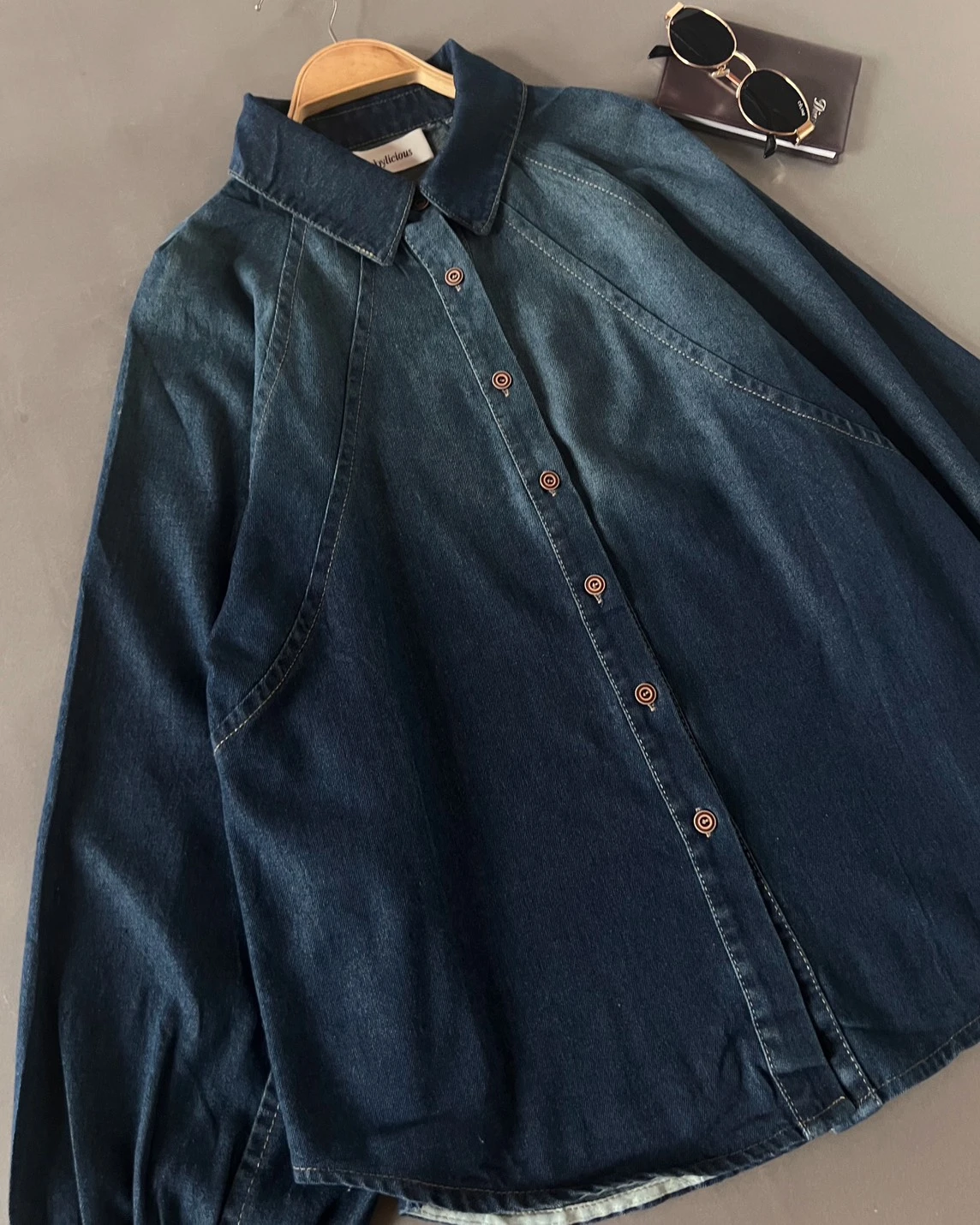 Bravie Denim Shirt Kode 199M Dark Blue - Image 3